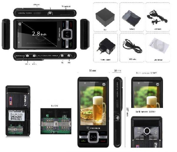 T1200A Touch Screen analógica TV Digital (Preto) [CV0031501]